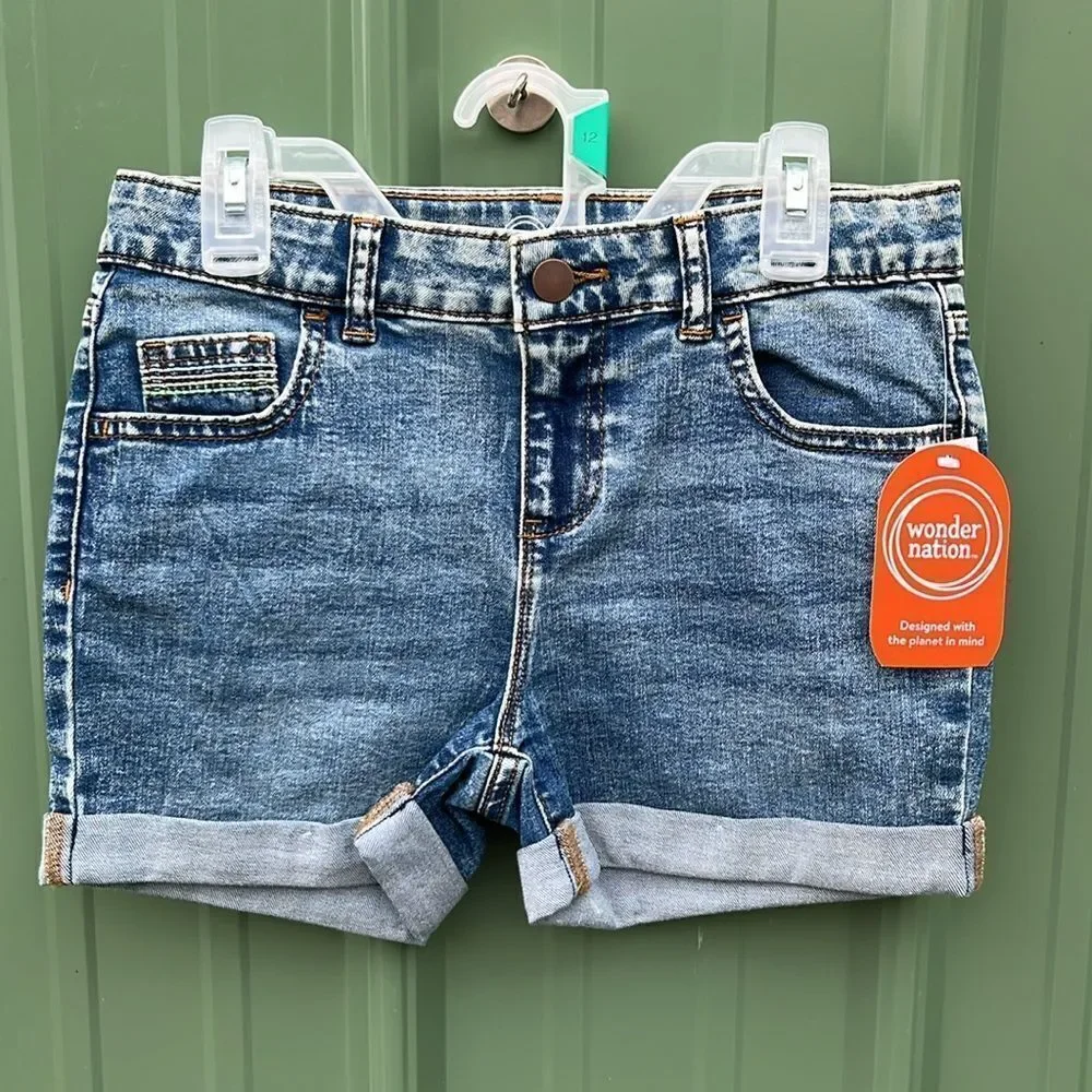 Girls T-Shirts Shorts Tank Tops & Jeans Pants 7-Piece Set Size L